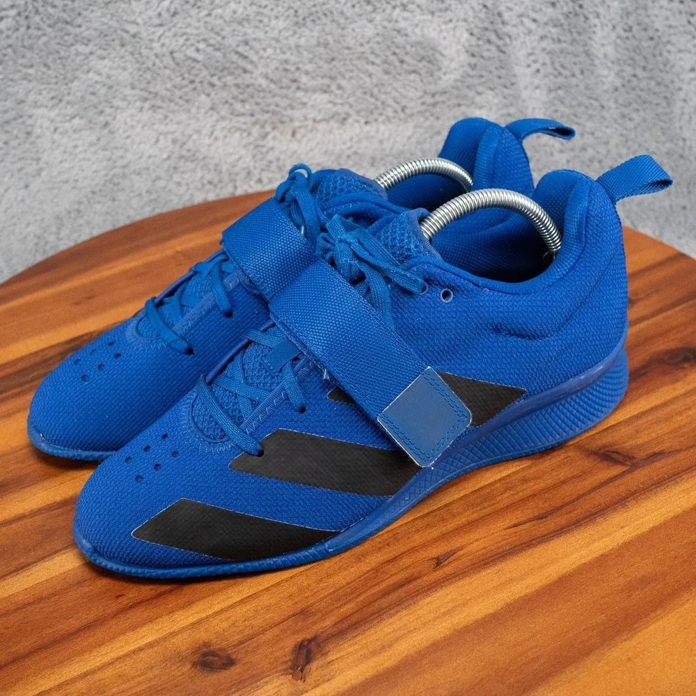 Men Adidas Blue Adipower 2 F99817 Weightlifting Lifting Athletic Shoe Size 10